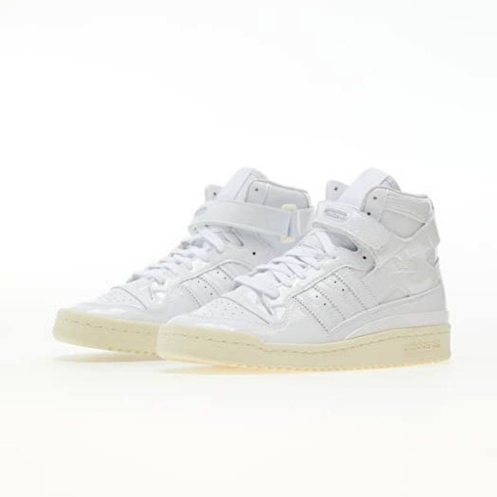 ADIDAS ORIGINALS Forum 84 smooth and patent-leather high-top sneakers